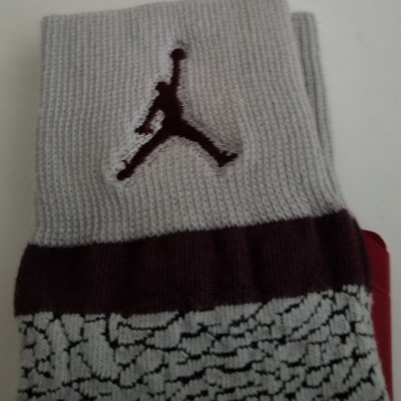 Nike Other - 2 for $10 - grey NIKE JUMPMAN burgundy CREW SOCKS size YOUTH 3y-5y / WOMEN 4-6